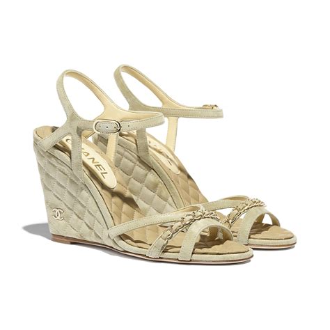 chanel striated suede|Chanel sandals canada.